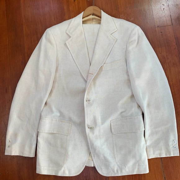 J. Press Suits & Blazers Vintage J Press 3button Cream Suit Poshmark